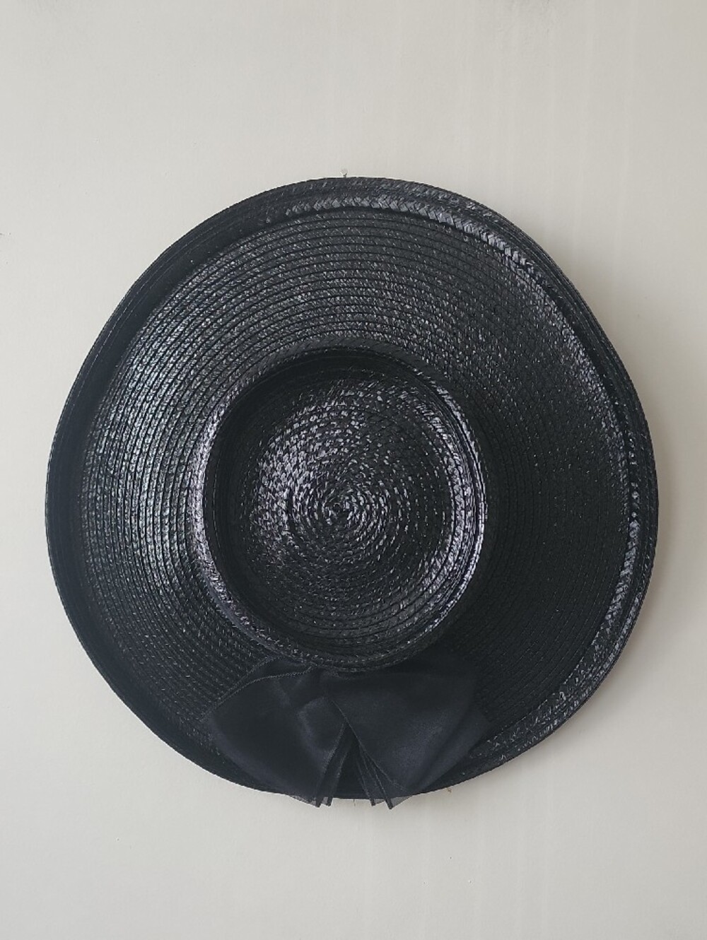 betmar Black Wide-Brim Straw Hat with Bow - Picture 4 of 16